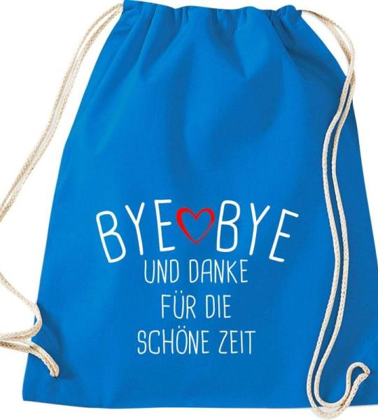 Shirtinstyle Gymtas, bye bye en dank voor de mooie tijd, opvoeder, leraar, leraren, gymtas, tas, schooltas, kleuterschool