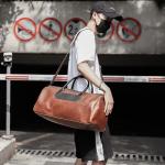 CHDWEY Umhängetaschen für Herren Großvolumige Herrenhandgepäcktasche, Retro Crazy Horse Leder Business Travel Bag, einzelne Schulter-Messenger Bag Outdoor Freizeit Fitness-Tasc