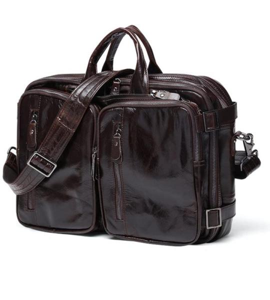 Echt leren schoudertas heren lederen schoudertas heren schoudertas grote sling bag tote handtas (A eenheidsmaat)
