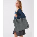 Tote Bag Dames Corduroy shopper tas dames grote schoudertas handtas dames met cosmeticatas voor winkelen, werken, reizen en school, grijs