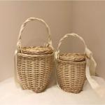 Strotas geweven groentemand tas handtas strandtas handtas handtas, beige, s
