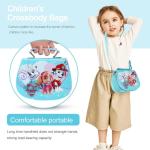 Philoctes Tas voor kinderen, meisjes, kinderhandtas, kleine handtas met verstelbare riem, cadeaus voor kinderen, Blauwe hond