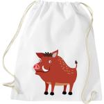 ShirtInStyle Turnbeutel, Wildschwein, Kinder, Stoffbeutel, Kinderrucksack, Jute, Gymsack,