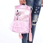 Zerodis Balletdanstas tutu roze jurk dansen satijn rugzak ballerina meisjes pailletten schoudertas met handvat voor kleine kinderen meisjes [roze), roze, 24 * 34 * 17cm