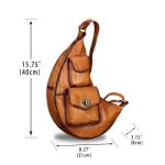 IVTG Echt lederen schoudertas, borsttas, casual, crossbody leer, zijtas, echt leer, borsttas, borsttas, leer, schoudertas, 0743
