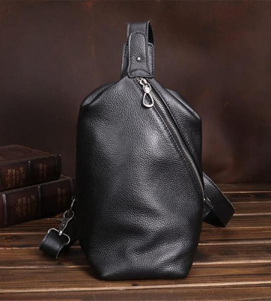 Borsttas heren trendy rugzak mode enkele schouder schoudertas casual sport herentas (A 18 x 28 x 10 cm)