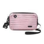 FuninCrea Crossbody tas voor vrouwen, pvc-koffer, gevormde kleine crossbody tas met schouder- en polsriem, draagbare schoudertas, telefoontas met mesh-tas voor op reis