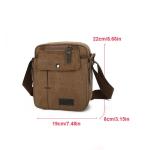 Een Schoudertas Mannen Causale Multifunctionele Canvas Messenger Handtas Outdoor Schouder Sling Bag Reistas Kleine Schoudertassen Voor Vrouwen, Koffie, Eén maat