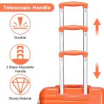 British Traveller Handkoffer ABS + PC materiaal, oranje, koffer