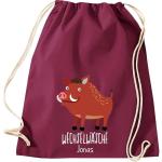 ShirtInStyle Kinder Turnbeutel, lustige Tiere Wildschwein, Wechselwäsche mit Wunschtext, Kinder, Tiere Zoo Kindertag Beutel