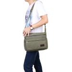 messenger schoudertas met meerdere vakken, voor dames en heren, casual canvas schoudertas voor reizen, kantoor, shopping, school, vissen, kamperen, wandelen, dagelijks gebruik (Gro