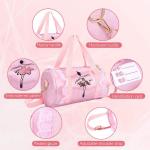Duokon ballet, prinses, dans, tas, schoudertassen, schoudertassen, kind, ballerina, kinderen, ballet, pailletten, dans, handtas