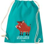 ShirtInStyle Kinder Turnbeutel, lustige Tiere Wildschwein, Wechselwäsche mit Wunschtext, Kinder, Tiere Zoo Kindertag Beutel