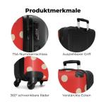 NoBoringSuitcases.com Handbagage, harde koffer met TSA-slot, jongens en meisjes, trolley, reiskoffer, draagtas, rolkoffer, klein of middelgroot, Polka-dots, koffer