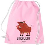 ShirtInStyle Kinder Turnbeutel, lustige Tiere Wildschwein, Wechselwäsche mit Wunschtext, Kinder, Tiere Zoo Kindertag Beutel