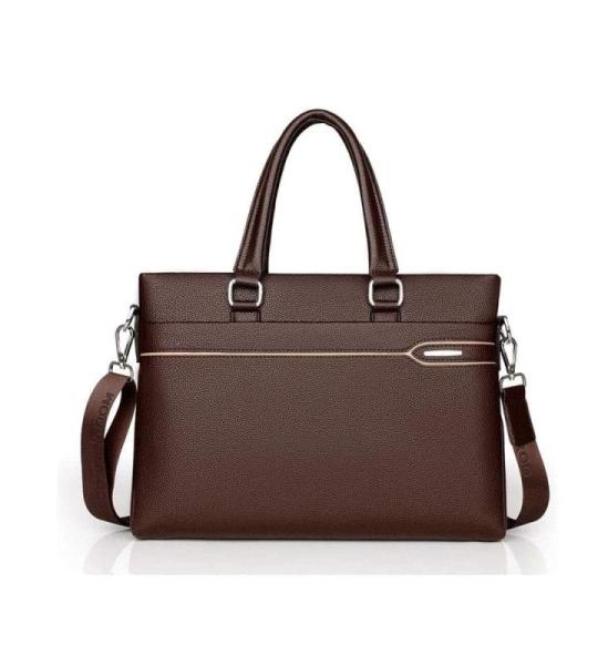 CHDWEY Umhängetaschen für Herren Herren Lederaktenkoffer, für Reisebüro Business Bag Große wasserdichte Tasche mit Fit Laptop Große Kapazität Geeignet für Arbeit/Schule/im 