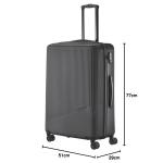 Travelite Koffer met 4 wielen, 3-delig, maten L/M/S, bagage serie Bali: ABS hardshell trolleys, antraciet, Trolley met harde schaal met 4 wielen