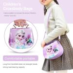 Philoctes Tas voor kinderen, meisjes, kinderhandtas, kleine handtas met verstelbare riem, cadeaus voor kinderen, Rond Paars, prinsessen tas