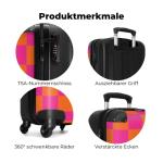 NoBoringSuitcases.com Handbagage, harde koffer met TSA-slot, jongens en meisjes, trolley, reiskoffer, draagtas, rolkoffer, klein of middelgroot, 18 blokstijl, koffer