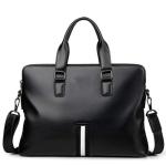 CHDWEY Umhängetaschen für Herren Männer Business Aktentasche Leder Laptop Handtasche Umhängetasche Kreuz Körpertasche Doppelschichten Messenger Bag Männliche Reisetasche(1)