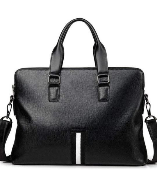CHDWEY Umhängetaschen für Herren Männer Business Aktentasche Leder Laptop Handtasche Umhängetasche Kreuz Körpertasche Doppelschichten Messenger Bag Männliche Reisetasche(1)