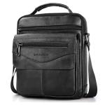 Heren Leren schoudertas Handtas IPAD Zakelijk Messenger-rugzak Crossbody Casual Sling Reistas Documententas met handgreep en verstelbare riem Groot formaat Bruin