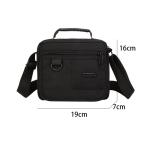 CHDWEY Umhängetaschen für Herren Crossbody Taschen Nylon Männer Handtasche Kleine lässige Reisetasche Klassische Reine Farbe Umhängetasche Hohe Qualität Messenger Bag(Black)