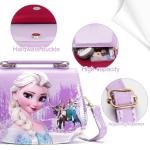 Philoctes Tas voor kinderen, meisjes, kinderhandtas, kleine handtas met verstelbare riem, cadeaus voor kinderen, Rond Paars, prinsessen tas