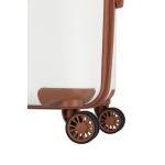 Travelite Koffer met 4 wielen, 3-delig, maten L/M/S, bagage serie Bali: ABS hardshell trolleys, cognac, Trolley met harde schaal L/M/S
