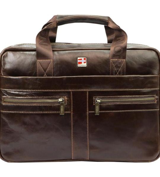 NORDEE Arbeitstasche Herren 38 x 27 x 9 cm - Aktentasche Herren Leder - Stylische Dokumententasche A4 mit Verstellbarer Riemen - Verstellbarer Riemen - Laptoptasche