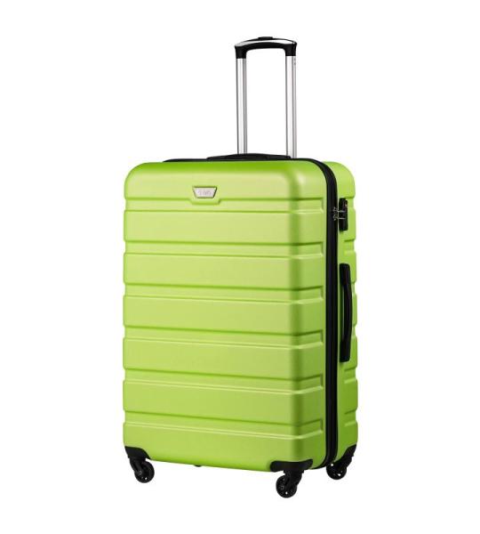 COOLIFE Harde koffer trolley rolkoffer reiskoffer ardschaal Boardcase handbagage met TSA-slot en 4 wielen, appelgroen, Premium koffer