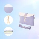 Handtas voor tienermeisjes, crossbody, leer, kleine portemonnee, PU-tas, cadeaus voor kinderen, meisjes, peuters, met strap, Taro Purple