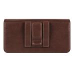Riemtas voor telefoon, heren, leer, bruin, riemtas, clip voor smartphone, 6,1 inch PU lederen smartphone-tas, kaarthouder, heuptas, portemonnee met riemlus