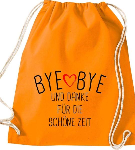 Shirtinstyle Gymtas, bye bye en dank voor de mooie tijd, opvoeder, leraar, leraren, gymtas, tas, schooltas, kleuterschool