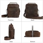 CHDWEY Umhängetaschen für Herren Männer Taschen Echtes Leder Männer Umhängetasche Männliche Vintage Crossbody Taschen for Männer Messenger Bag Leder