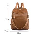 callmo Damesrugzak waterdicht PU leer schooltassen anti-diefstal dagrugzak schoudertassen reistas outdoor lichtgewicht vrouwen schoudertas handtas