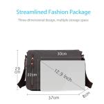 FANDARE Retro schoudertas canvas laptoprugzak voor 14 inch laptop koerierstas heren dames crossbody messenger bag reizen school universiteit werk multifunctionele schooltas