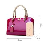 Modieuze handtassen dames lakleer handtas elegante schoudertas vrouwen schoudertas waterdichte damestas bruiloft clutch portemonnee winkelen party, Rosé, Large, Unieke