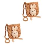 VALICLUD Mini-portemonnee reistassen reisportemonnee 2 stuks wol tas garen baby polyester super schattige kinderen portemonnee bruiloft riem dames