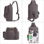 KAUKKO Canvas Tactical Vintage Borsttas Tactical Schoudertas