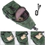 Sling Bag met USB-Oplading, Borsttas met Verstelbare Riem, Multi-Pocket Crossbody Borst Tas, Wandelen Casual Outdoor Borstzak voor Heren-Groene Camouflage