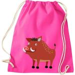 ShirtInStyle Turnbeutel, Wildschwein, Kinder, Stoffbeutel, Kinderrucksack, Jute, Gymsack,