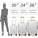 British Traveller Handkoffer ABS + PC materiaal, wit, koffer