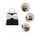 COLLBATH Schoudercredit zwarte ketting enkele kleine kinderen bloemen voor portemonnees kinderen strik kleine schattige strik mini kaarten baby meisjes handtas tassen prinses gesch
