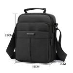 CHDWEY Umhängetaschen für Herren Männer Nylon Tasche Casual Crossbody Tasche for Männer wasserdichte kleine Tragen Umhängetasche Schwarze Reißverschluss Handtasche Reisehack(