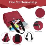 grote schoudertas voor dames, voor dames van lichtgewicht nylon, waterdichte Oxford-stof, damesshopper met meerdere zakken, geschikt voor winkelen, reizen, werk, kantoor (rood)