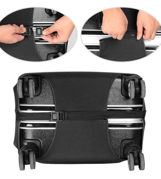 Kofferhoes, elastisch, bamboe, koolstofvezel, 45-81 cm, kofferbeschermhoes, cover, reiskoffer, hoes, hoes, hoes