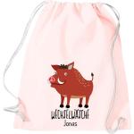 ShirtInStyle Kinder Turnbeutel, lustige Tiere Wildschwein, Wechselwäsche mit Wunschtext, Kinder, Tiere Zoo Kindertag Beutel
