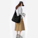 X SIM FITNESSX Unisex corduroy tas schoudertas grote dames shopper tas fashion stoffen tas voor dagelijks gebruik / kantoor / school / reizen, zwart, Retro
