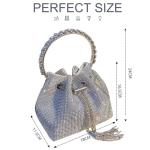 Clutch glitter dames, zilveren avondtas, handtas, diamant tas, schoudertas, zilver, elegant met ritssluiting, strasssteentjes, , portefeuille, schoudertas voor feest, vrije tijd, d